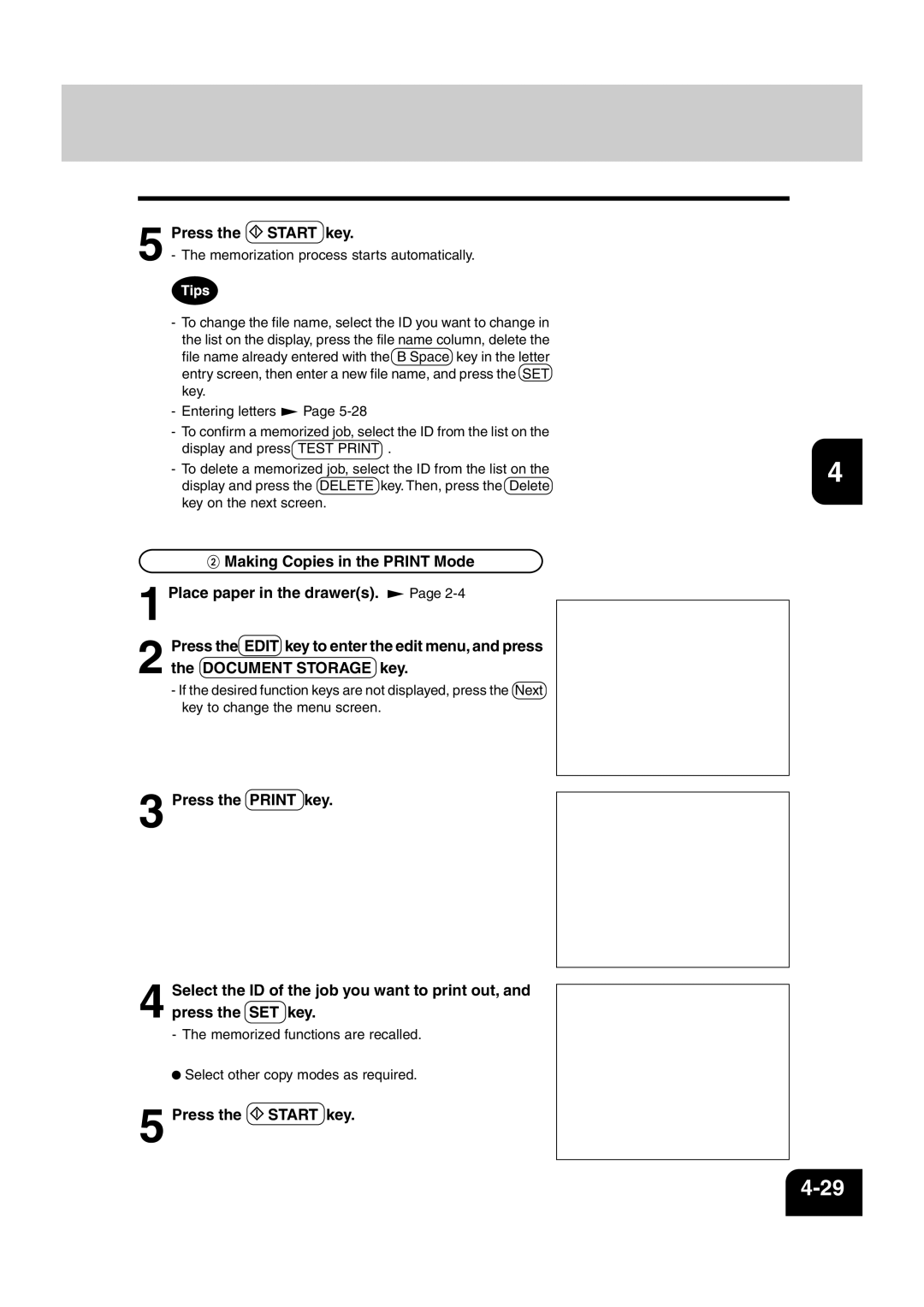 Sharp AR-810, AR-651 operation manual Press the Start key 