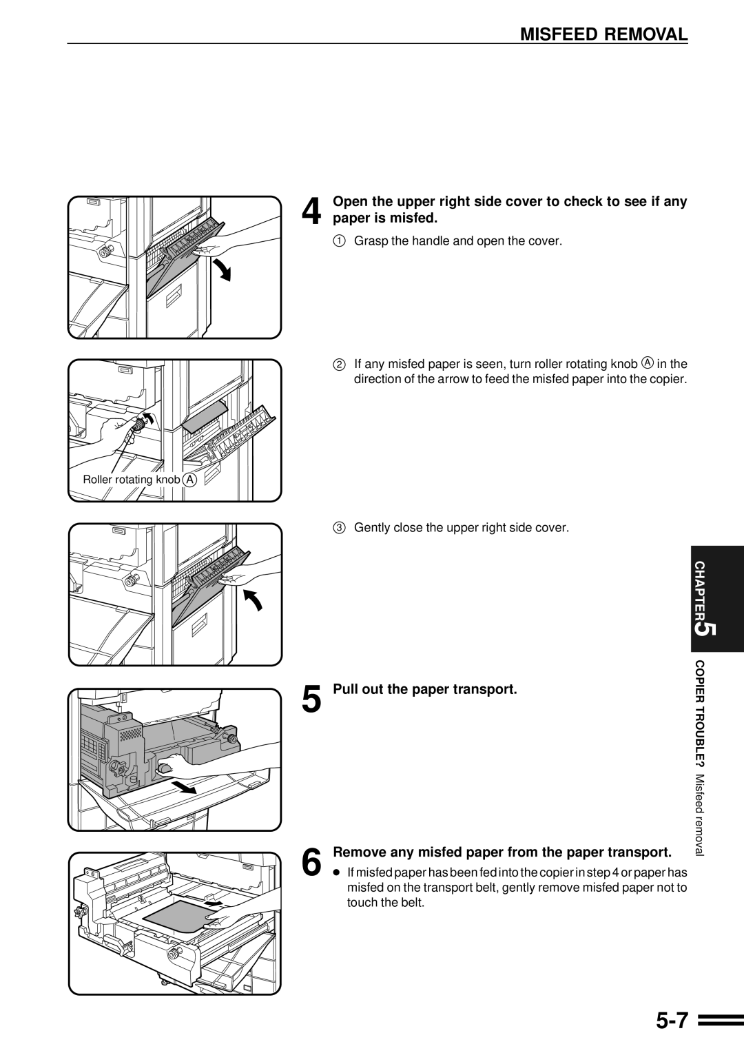 Sharp AR-C160 operation manual Gently close the upper right side cover 