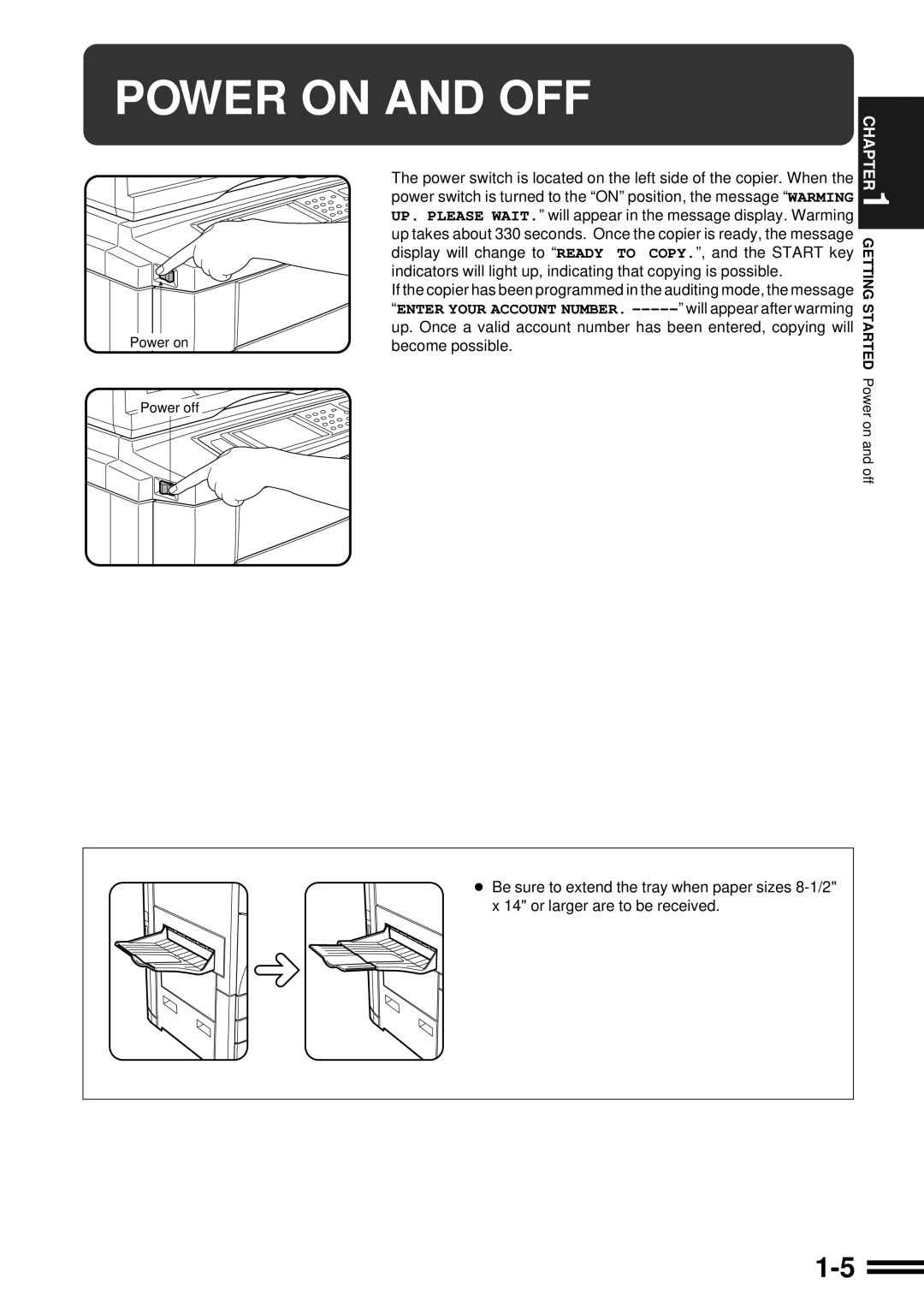 Sharp AR-C160 operation manual Power on and OFF, Become possible 