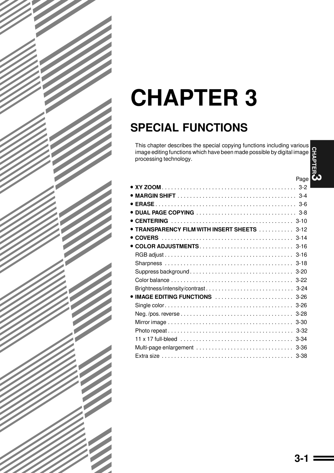 Sharp AR-C160 operation manual Special Functions 