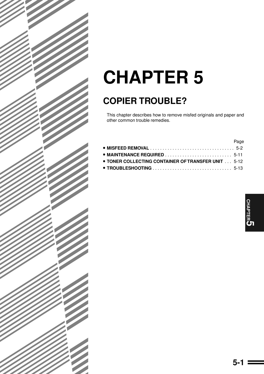 Sharp AR-C160 operation manual Copier TROUBLE? 