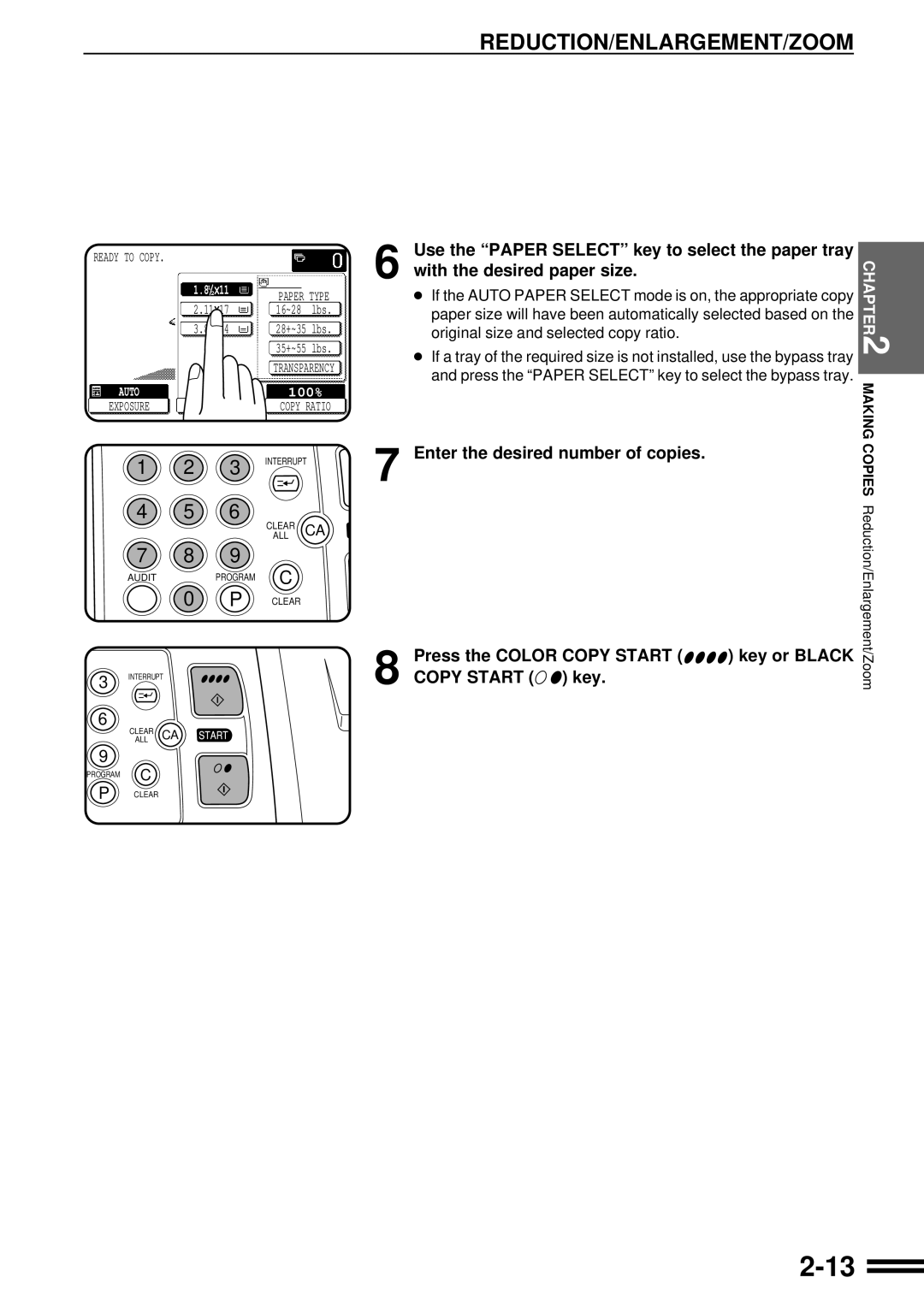 Sharp AR-C250 operation manual Clear 