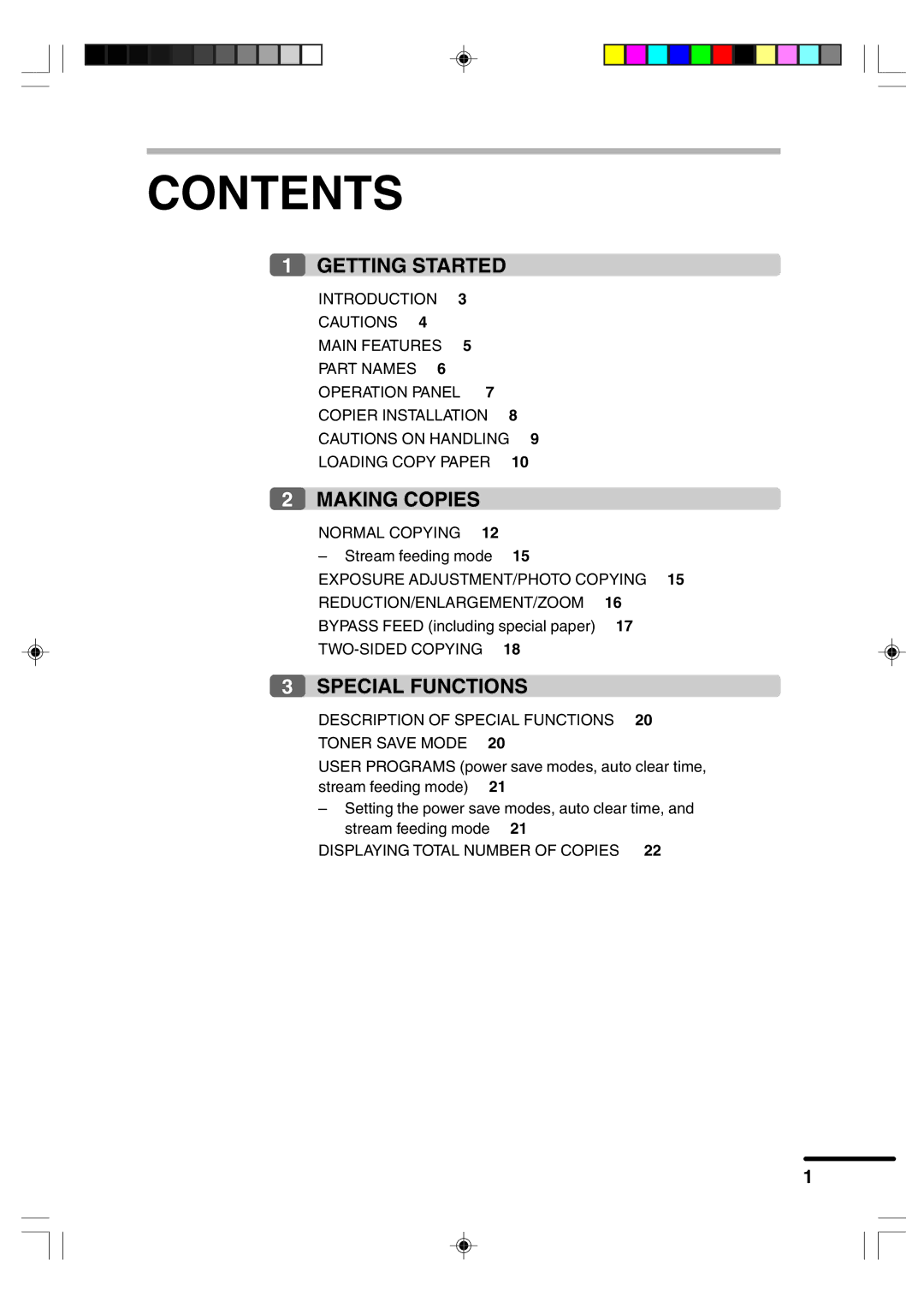 Sharp AR-F152 operation manual Contents 