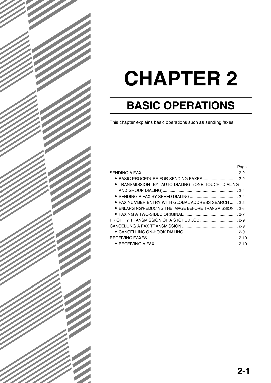 Sharp AR-FX12 operation manual Basic Operations 