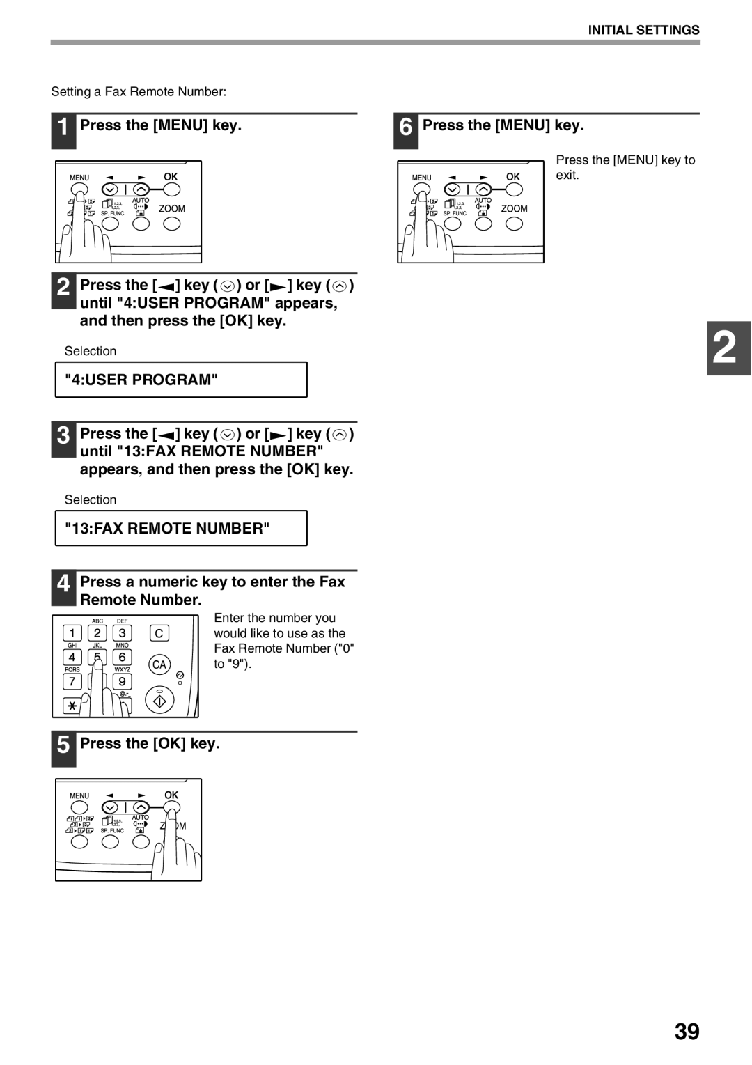 Sharp AR-FX9 manual 13FAX Remote Number, Press a numeric key to enter the Fax Remote Number 