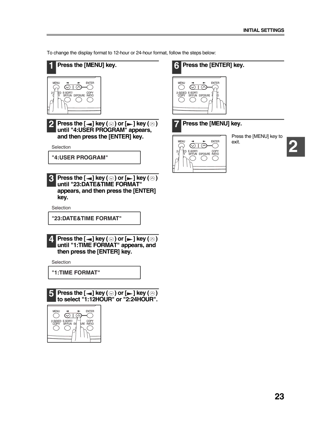 Sharp AR-FX9 appendix 23DATE&TIME Format 