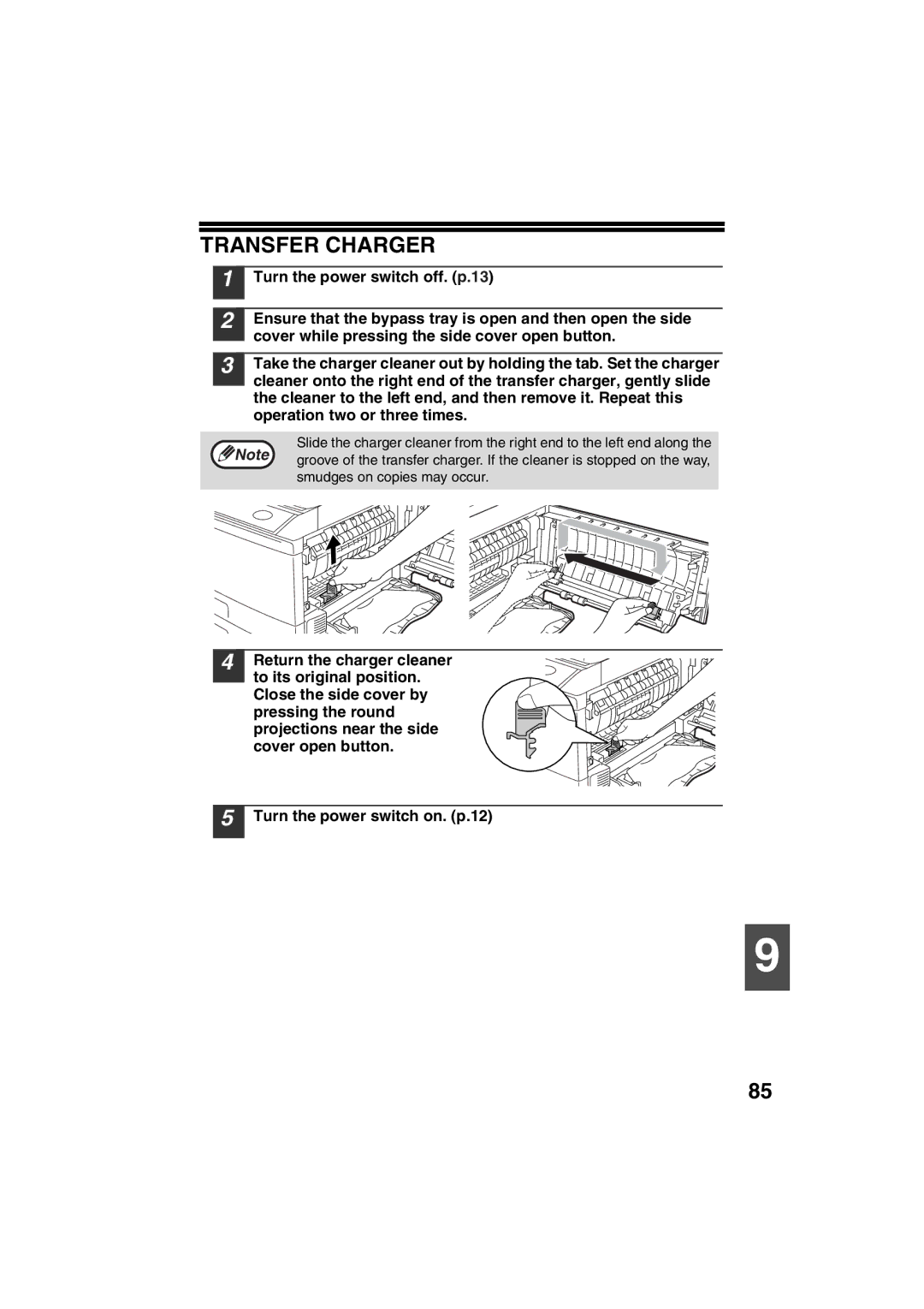 Sharp AR-M200 operation manual Transfer Charger 