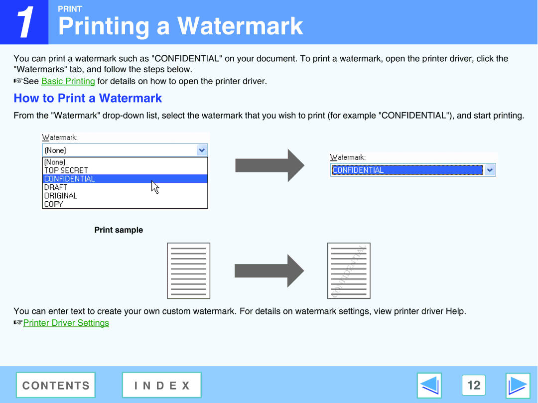 Sharp AR-M205, AR-M160 manual Printing a Watermark, How to Print a Watermark 