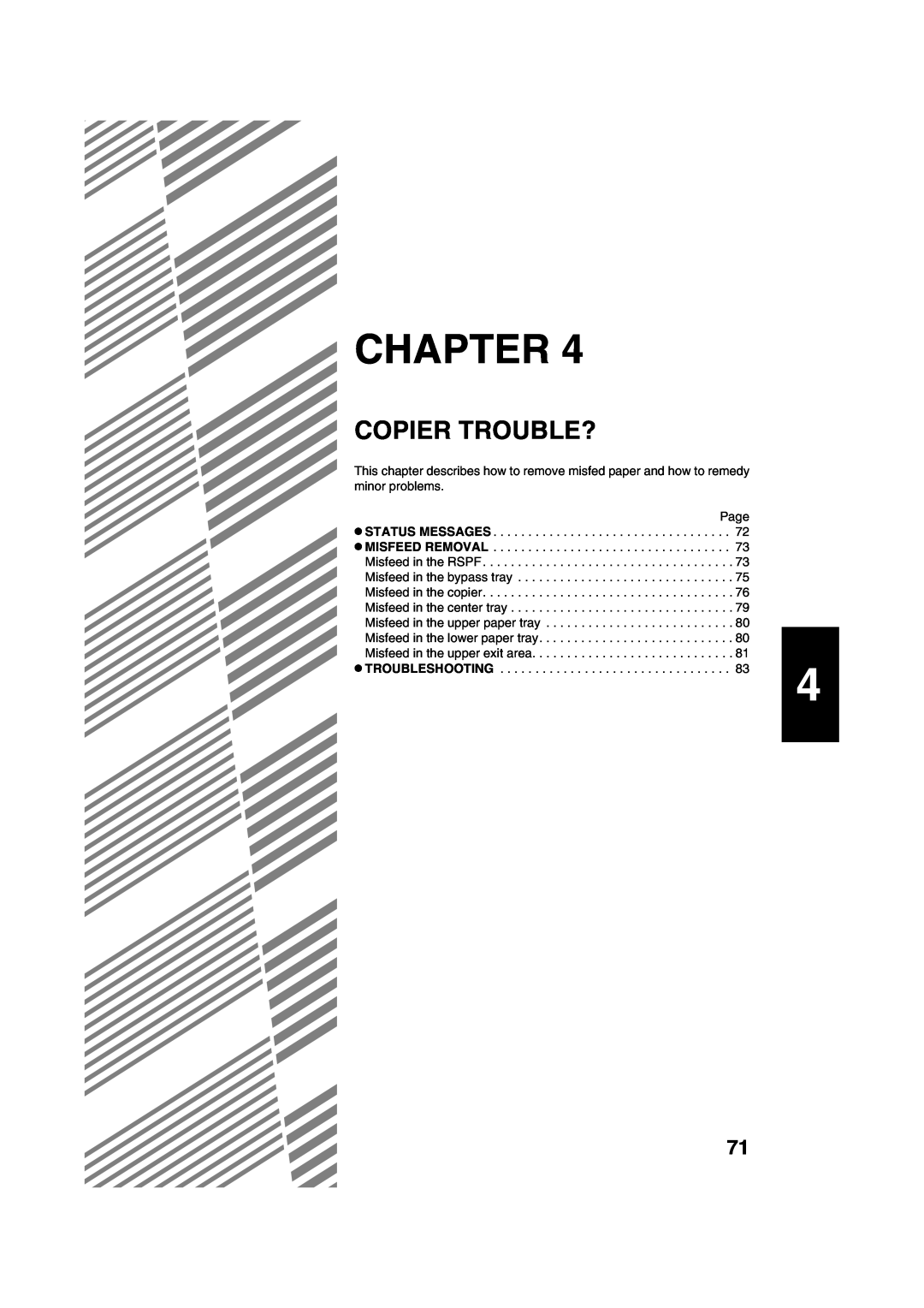 Sharp AR-M208 operation manual Copier Trouble?, Chapter 