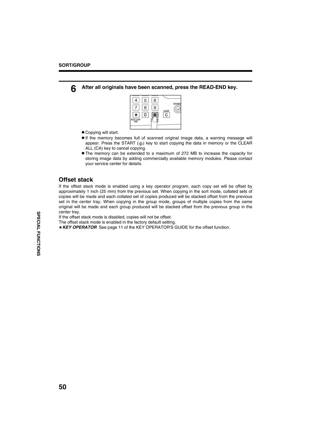 Sharp AR-M208 operation manual Offset stack 