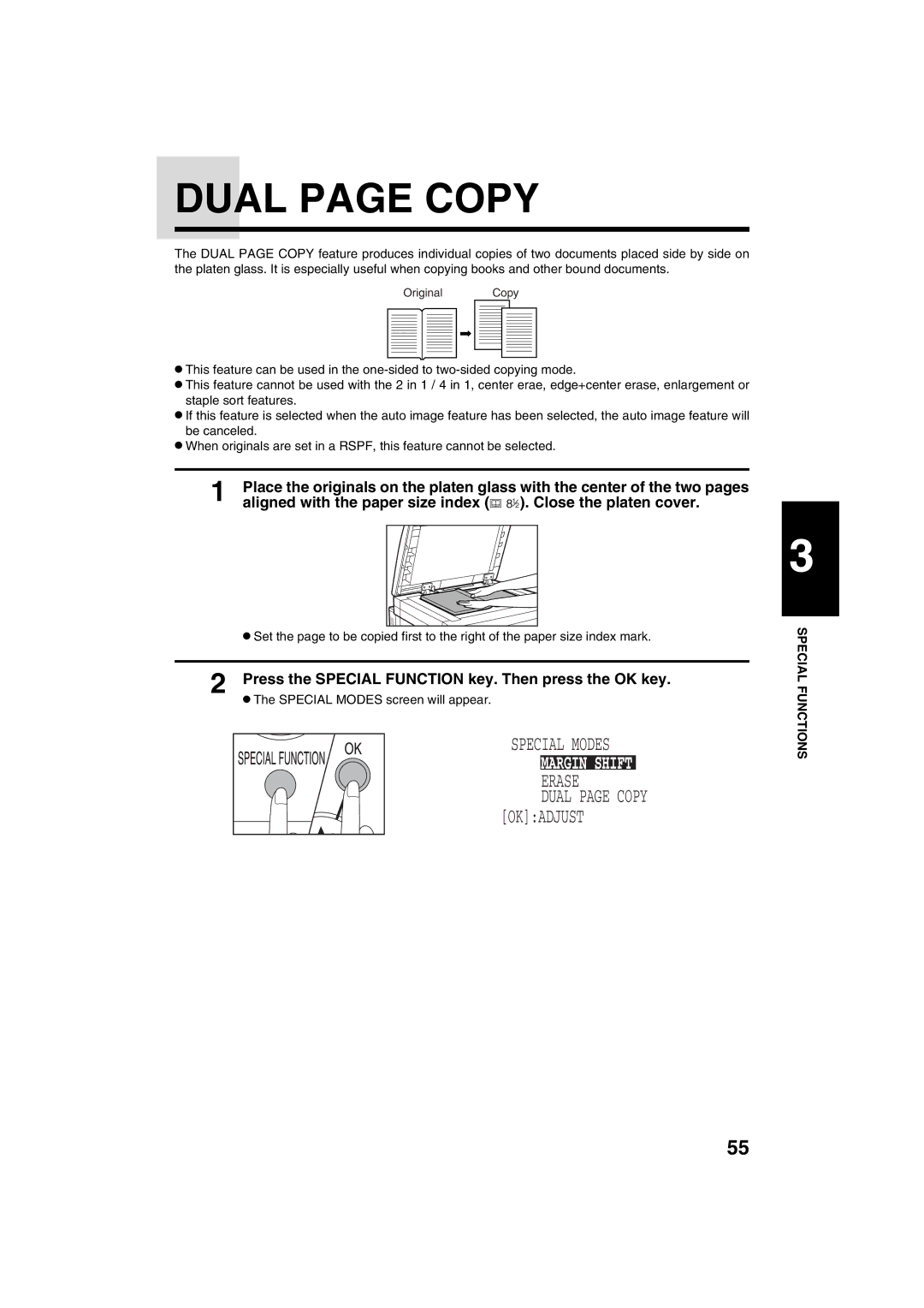 Sharp AR-M208 operation manual Dual page Copy 