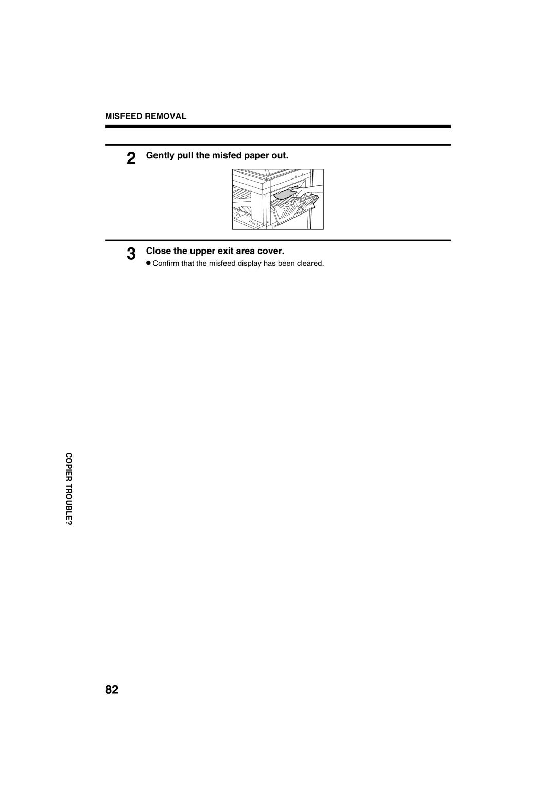 Sharp AR-M208 operation manual Misfeed Removal 