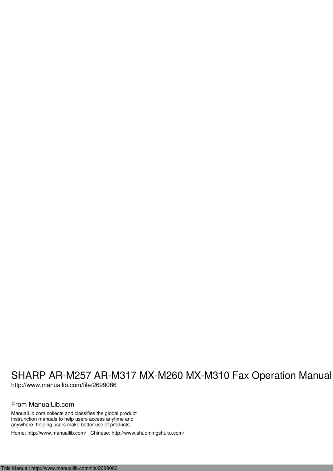 Sharp AR-M257 operation manual From ManualLib.com 