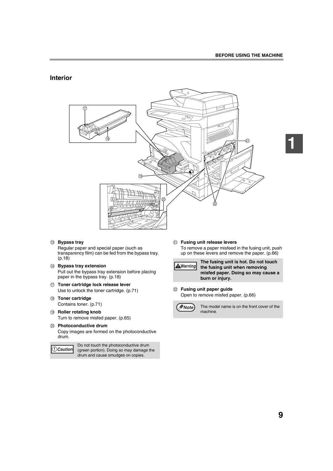 Sharp AR-M236, AR-M276 operation manual Interior 