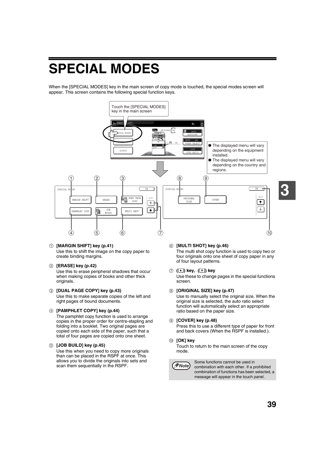 Sharp AR-M236, AR-M276 operation manual Special Modes 