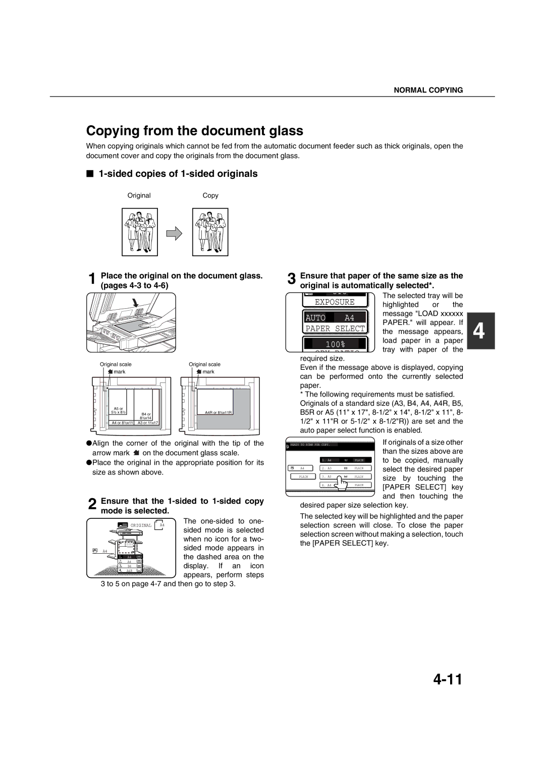 Sharp AR-M351U AR-M451U AR-M351N AR-M451N specifications Copying from the document glass, Display. If an Icon 