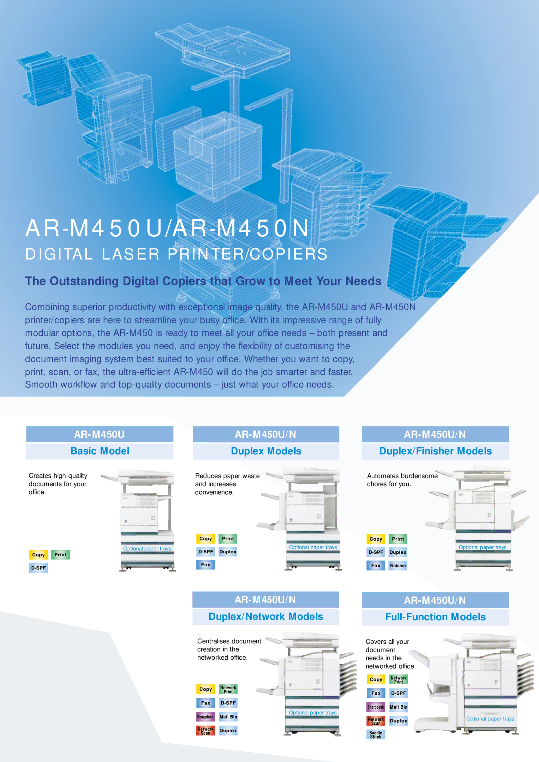 Sharp manual AR-M450U/AR-M450N 