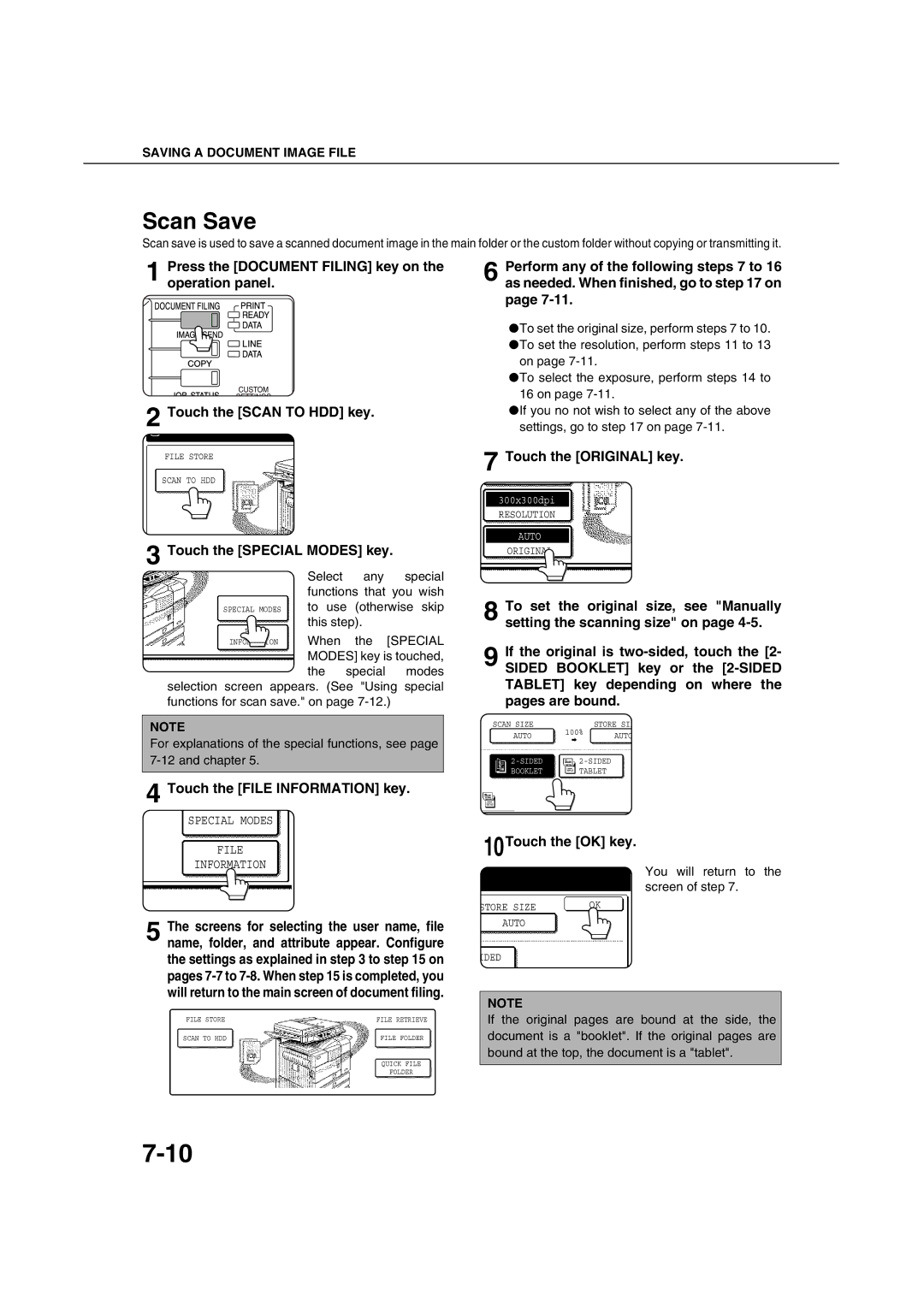 Sharp AR-M451N specifications Scan Save, Touch the File Information key, You will return to the screen of step 