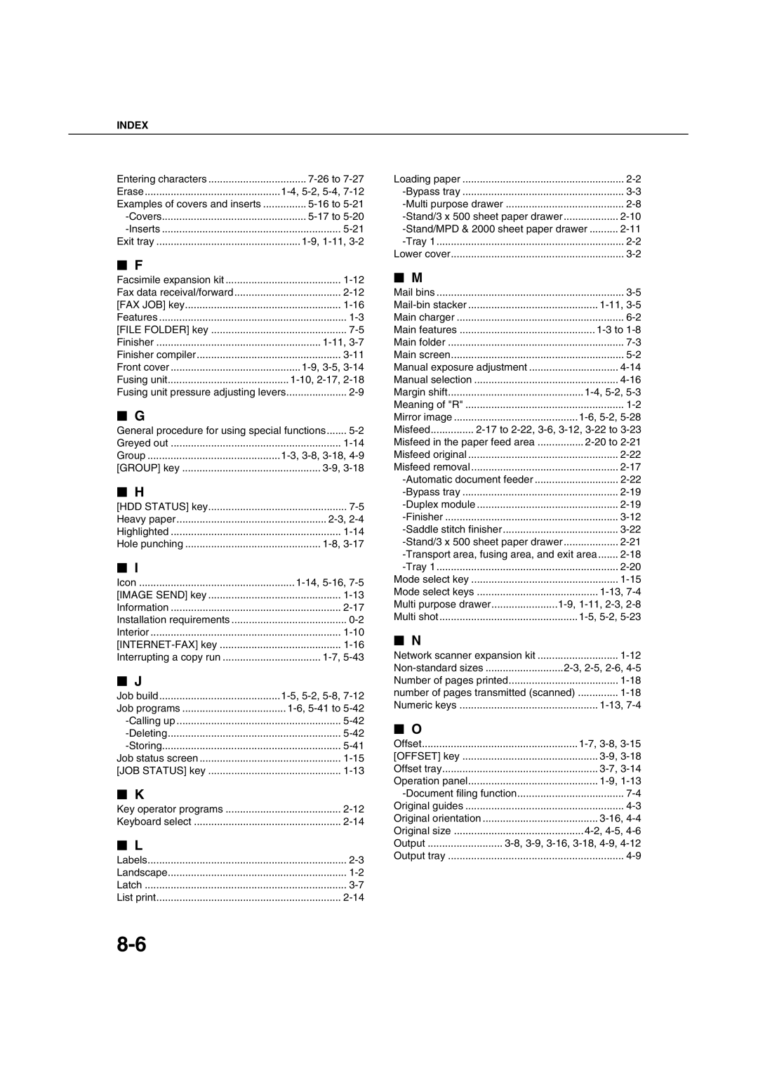 Sharp AR-M451N 26 to, 5-2, 5-4, 17 to, 1-11, 3-5, 10, 2-17, General procedure for using special functions, 3-8, 3-18, 2-5 