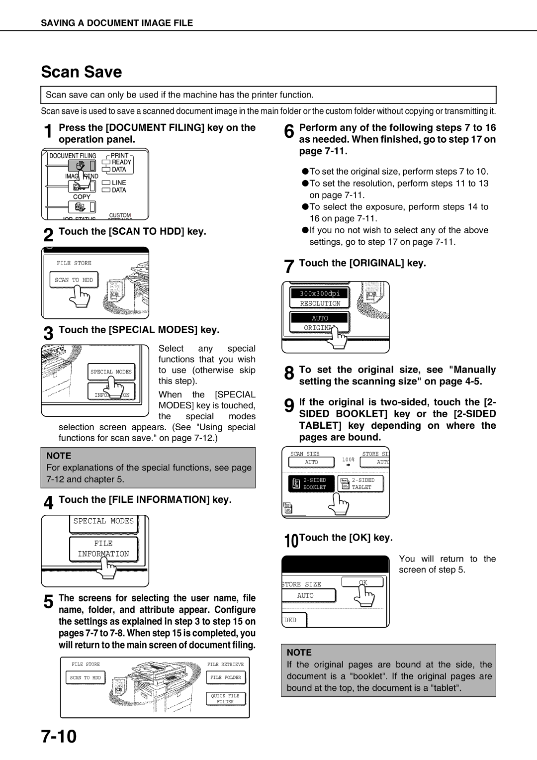 Sharp AR-M700U Scan Save, Touch the File Information key, 10Touch the OK key, You will return to the screen of step 