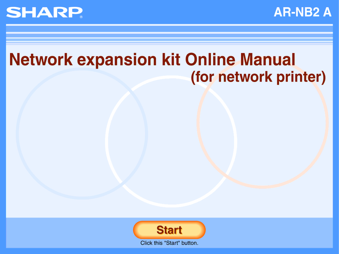 Sharp AR-NB2 A manual Network expansion kit Online Manual 