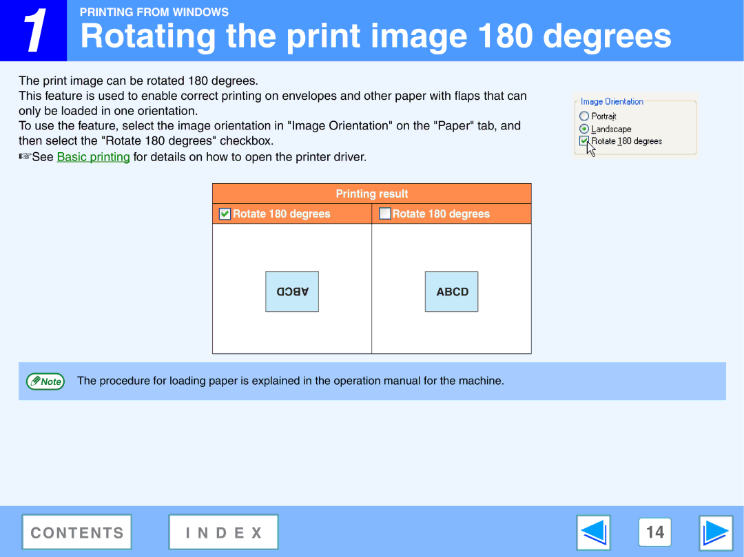 Sharp AR-NB2 A manual Rotating the print image 180 degrees 