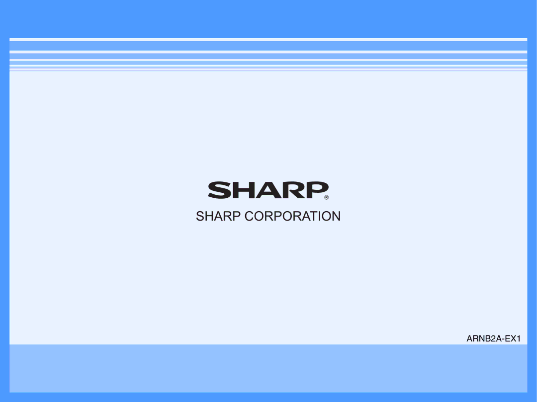 Sharp AR-NB2 A manual ARNB2A-EX1 