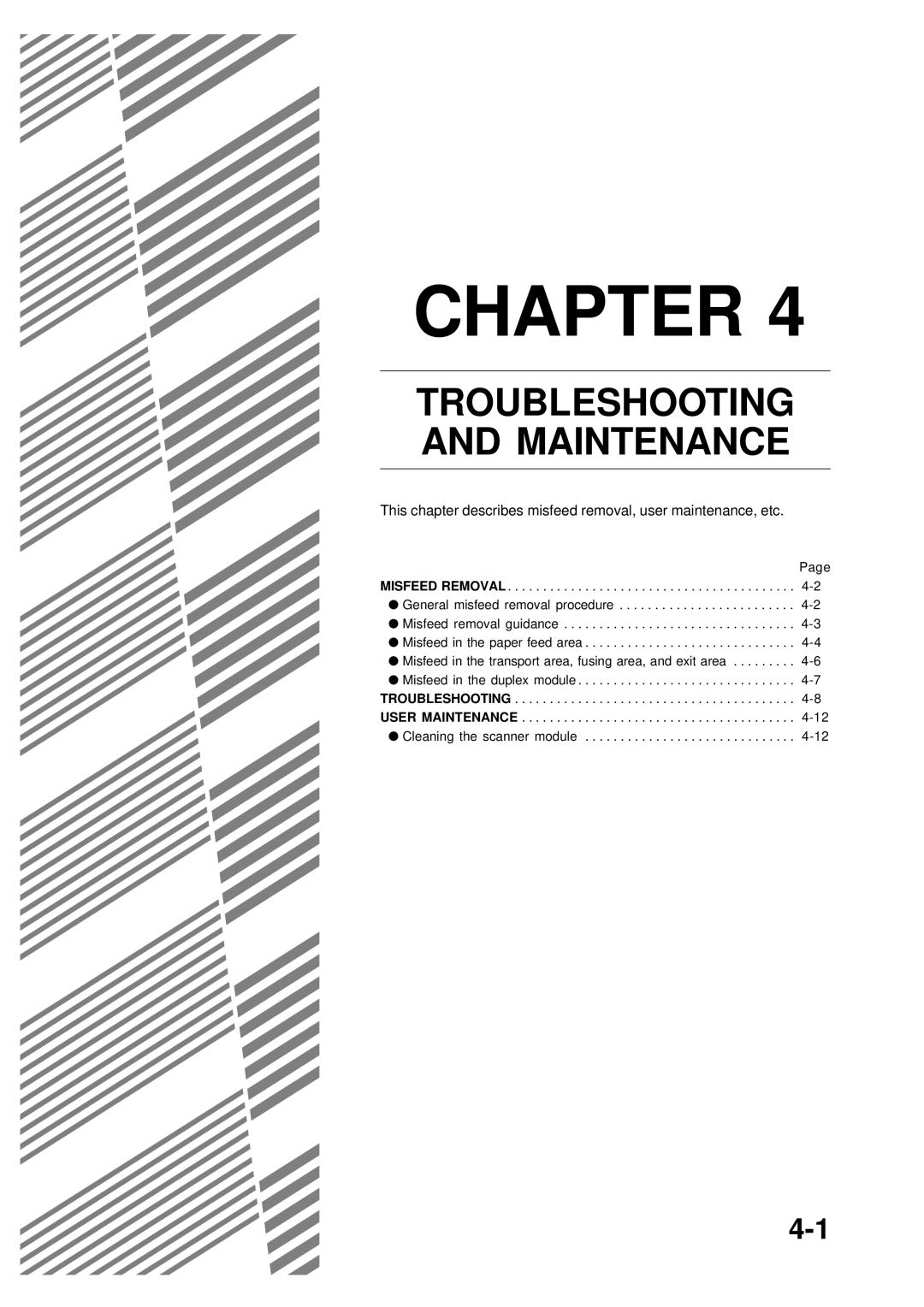 Sharp AR-350, AR_M280 operation manual Troubleshooting and Maintenance 