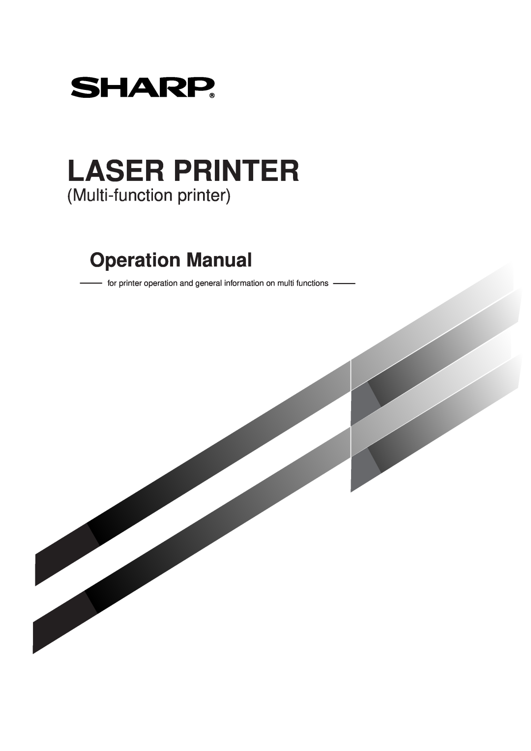 Sharp AR-350, AR_M280 operation manual Laser Printer, Operation Manual, Multi-function printer 