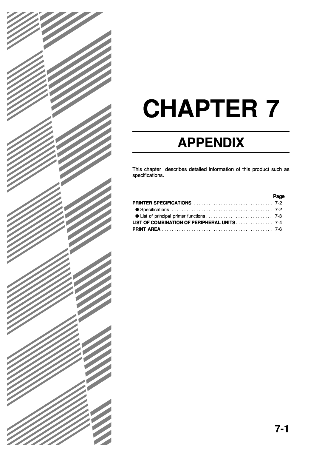 Sharp AR-350, AR_M280 operation manual Appendix, Chapter, Page 