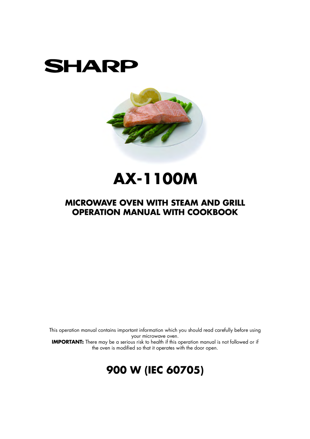 Sharp AX-1100M operation manual 