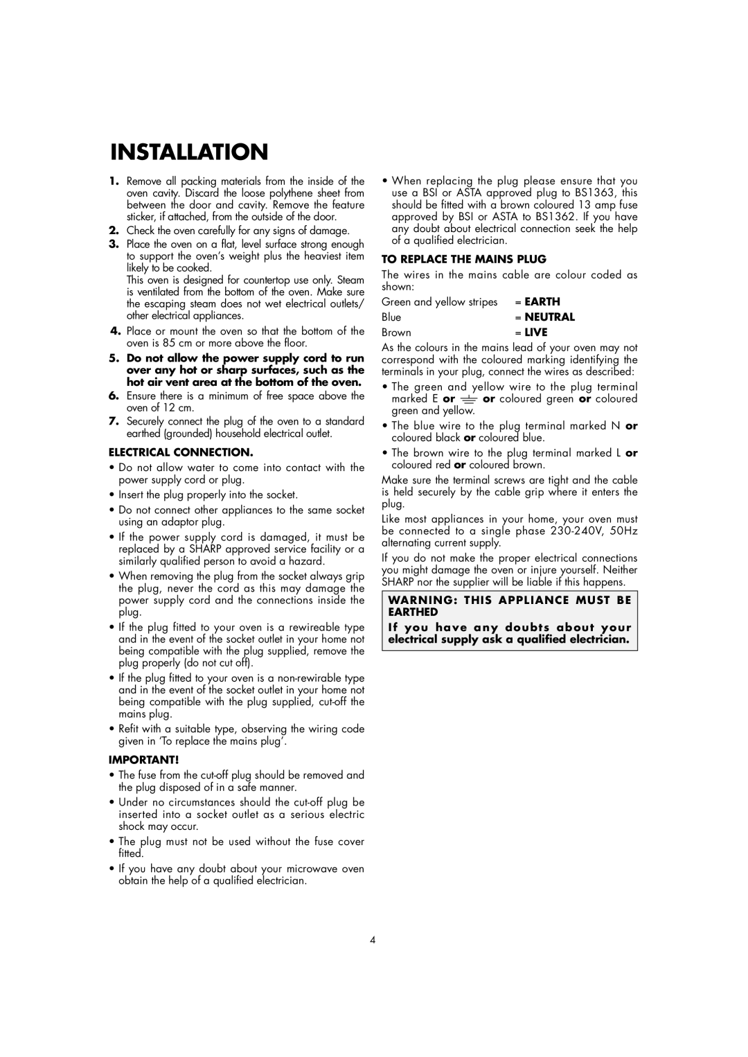 Sharp AX-1100M operation manual Installation 