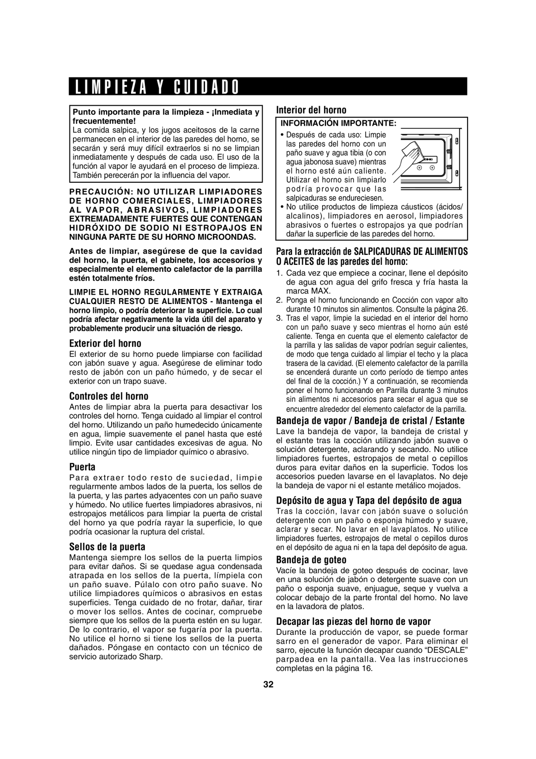 Sharp AX-1100S, AX-1100R operation manual M P I E Z a Y C U I D a D O, Información Importante 