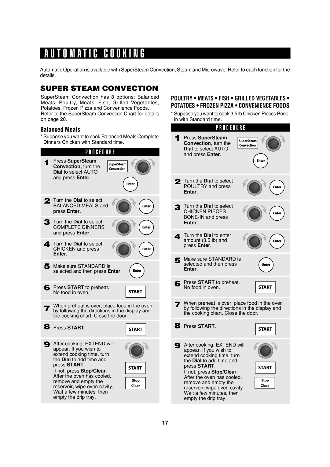 Sharp AX-1200K operation manual T O M a T I C C O O K I N G, Super Steam Convection, Balanced Meals, Press SuperSteam 