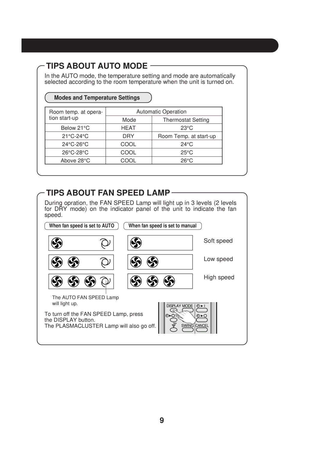 Sharp AE-A09DJ, AY-AP09DJ operation manual Tips about Auto Mode 