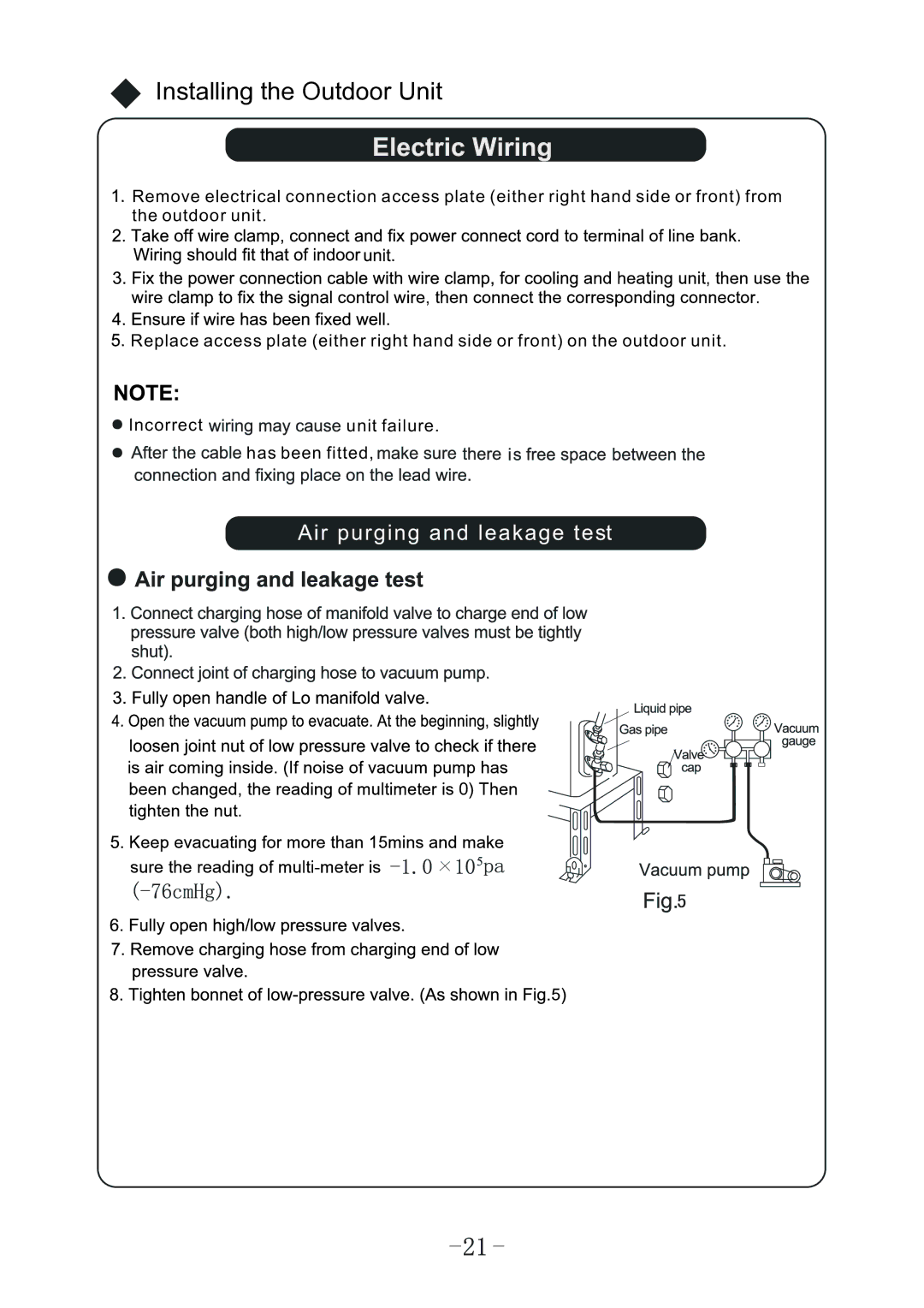 Sharp AY-X18LCJ, AY-X09LCJ, AY-X12LCJ, AE-X12LCJ, AE-X18LCJ, AE-X09LCJ operation manual Installing the Outdoor Unit 