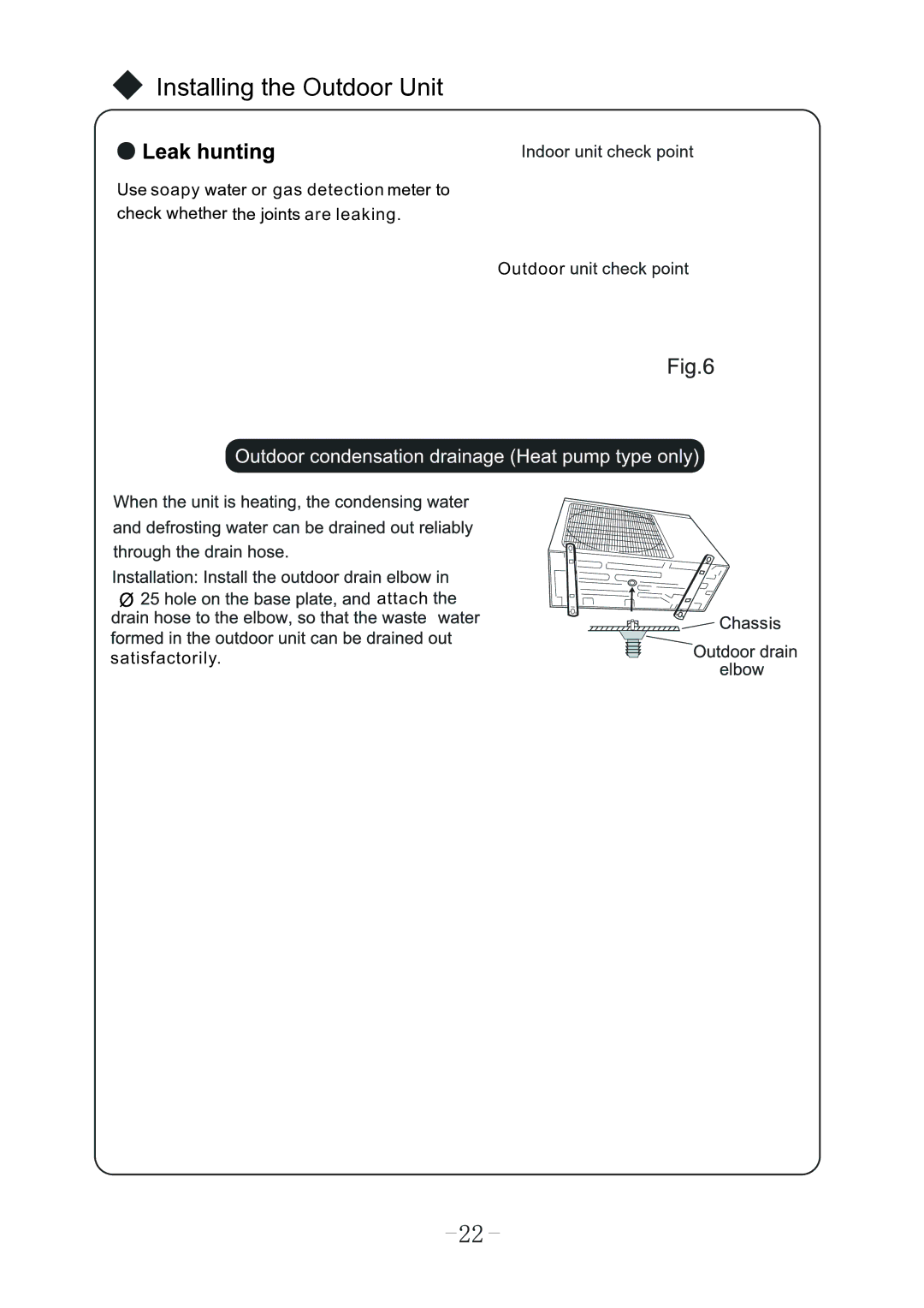 Sharp AY-X09LCJ, AY-X18LCJ, AY-X12LCJ, AE-X12LCJ, AE-X18LCJ, AE-X09LCJ operation manual Installing the Outdoor Unit 