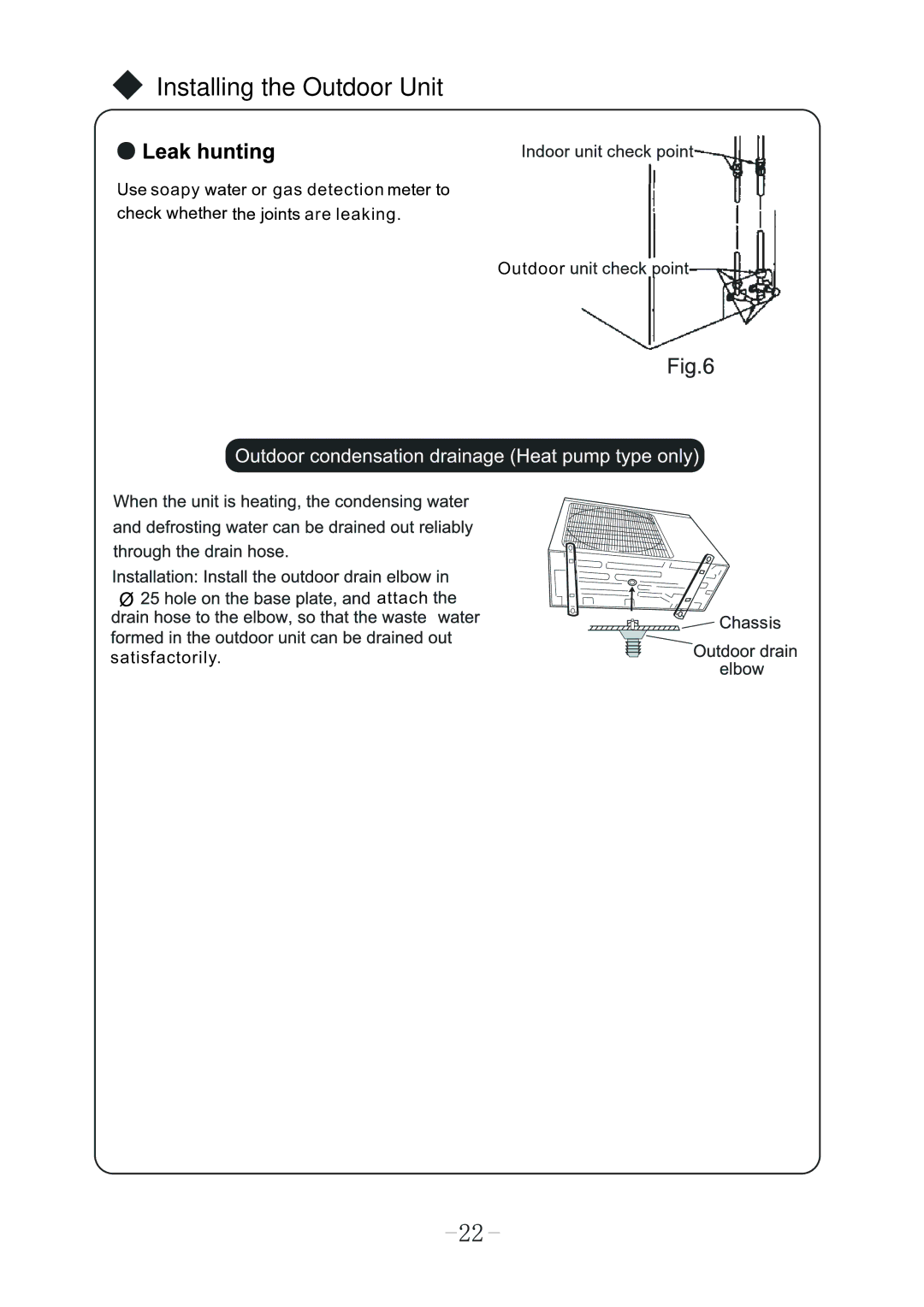 Sharp AY-X09MCJ, AY-X18MCJ, AY-X12MCJ, AE-X12MCJ, AE-X09MC0J operation manual Installing the Outdoor Unit 