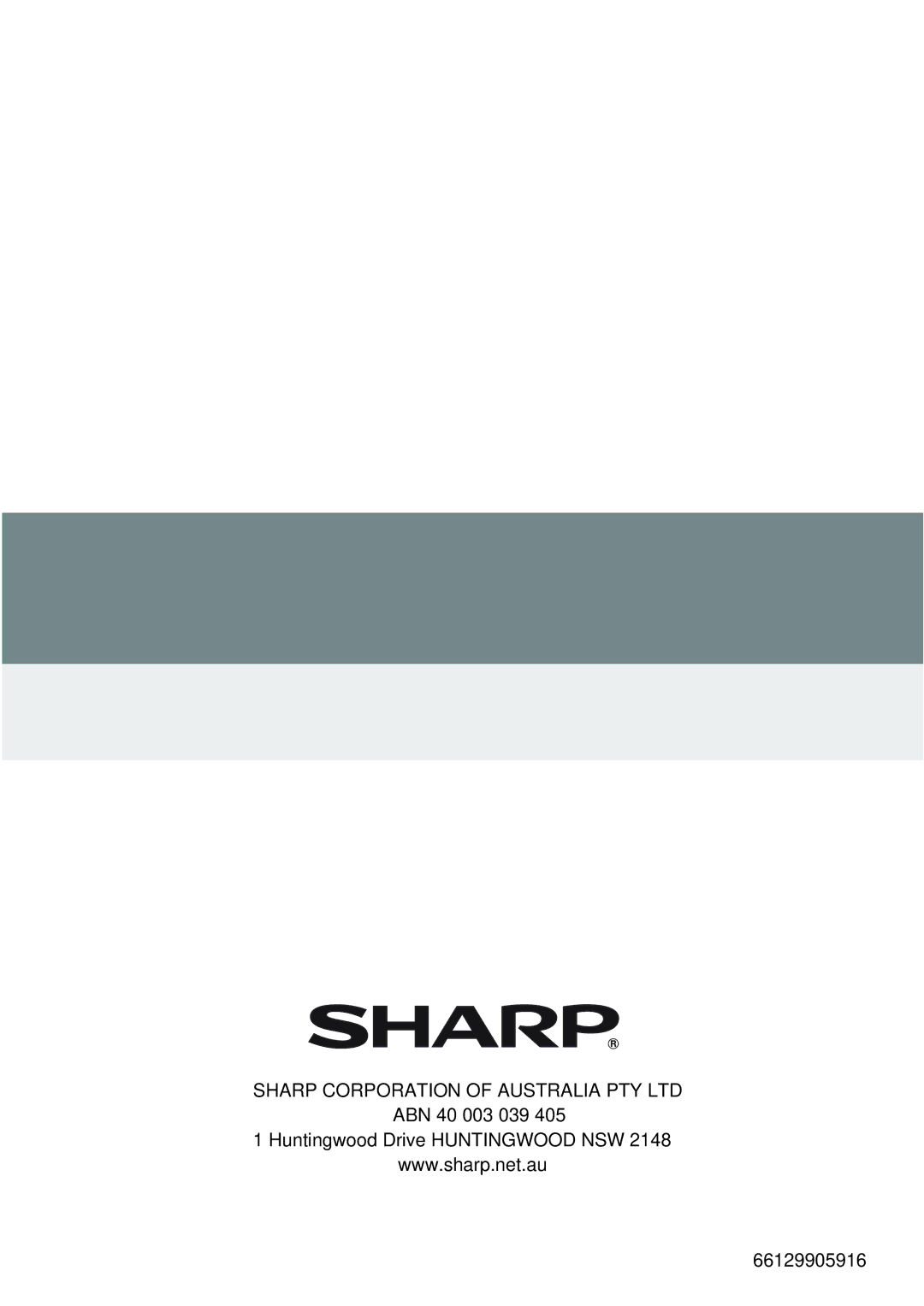 Sharp AY-X09MCJ, AY-X18MCJ, AY-X12MCJ, AE-X12MCJ, AE-X09MC0J operation manual 66129905916 