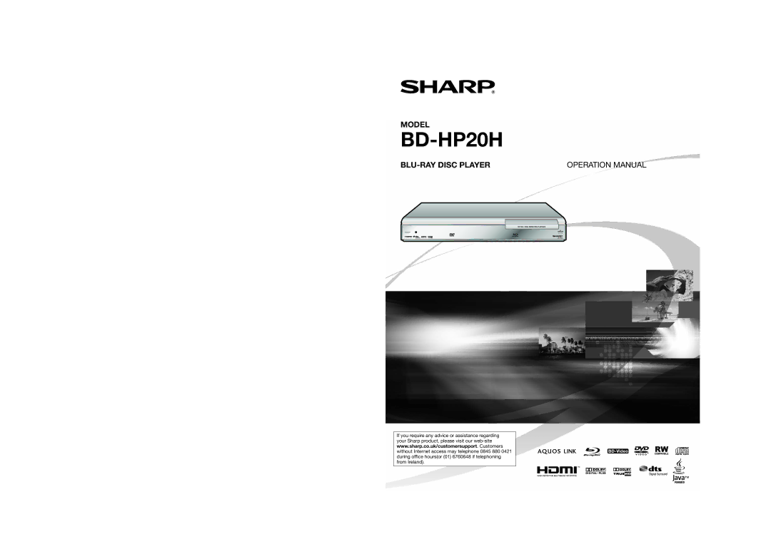 Sharp BD-HP20H operation manual 