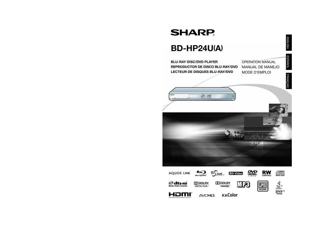 Sharp BD-HP24U(A) operation manual BD-HP24UA 