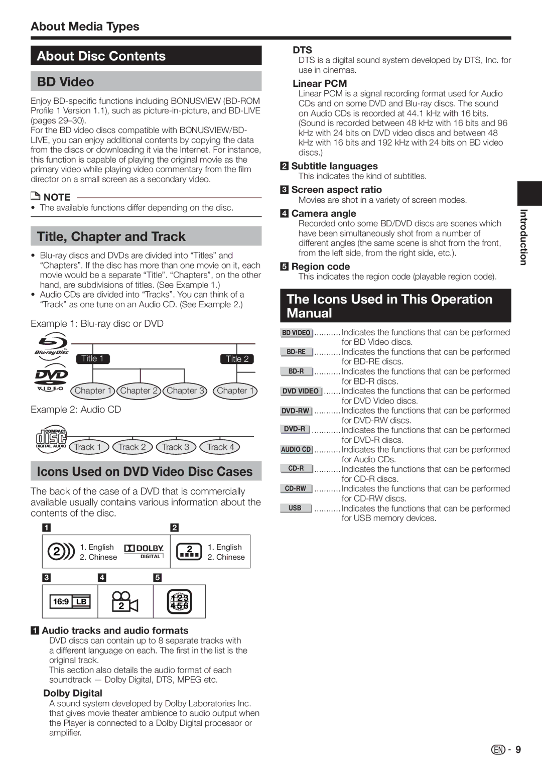 Sharp 10P03-CH-NG, BD-HP70U, TINSEA548WJQZ operation manual About Disc Contents 