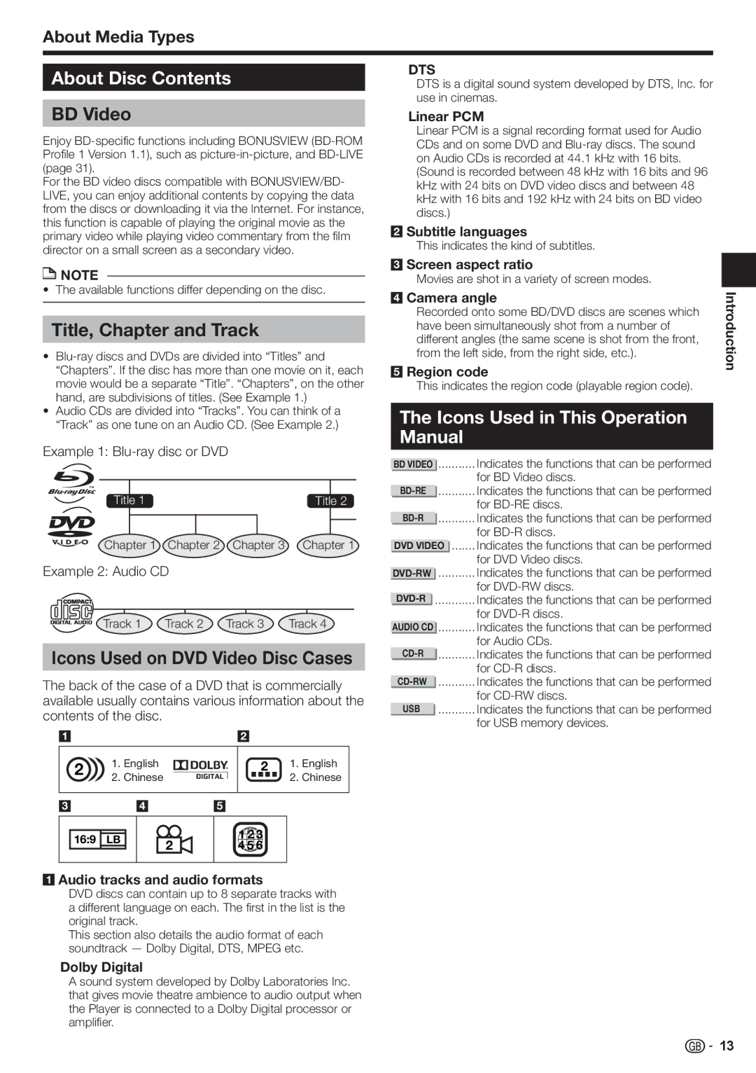 Sharp BD-HP90S operation manual About Disc Contents 