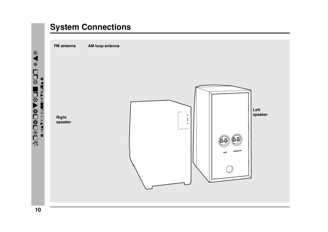 Sharp CD-CH1500 operation manual System Connections, Preparation for Use, AM loop antenna 