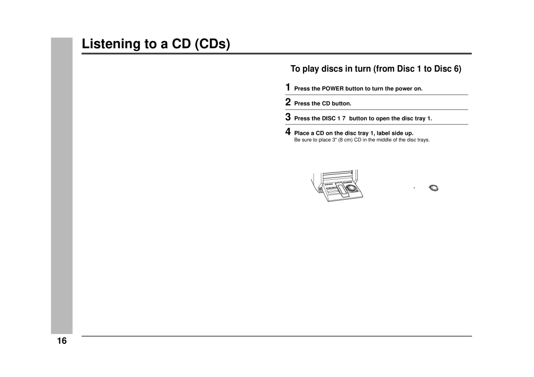 Sharp CD-CH1500 operation manual Listening to a CD CDs, CD Playback 