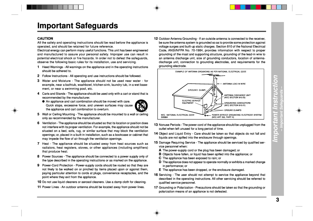 Sharp CD-CH1500 operation manual Important Safeguards 