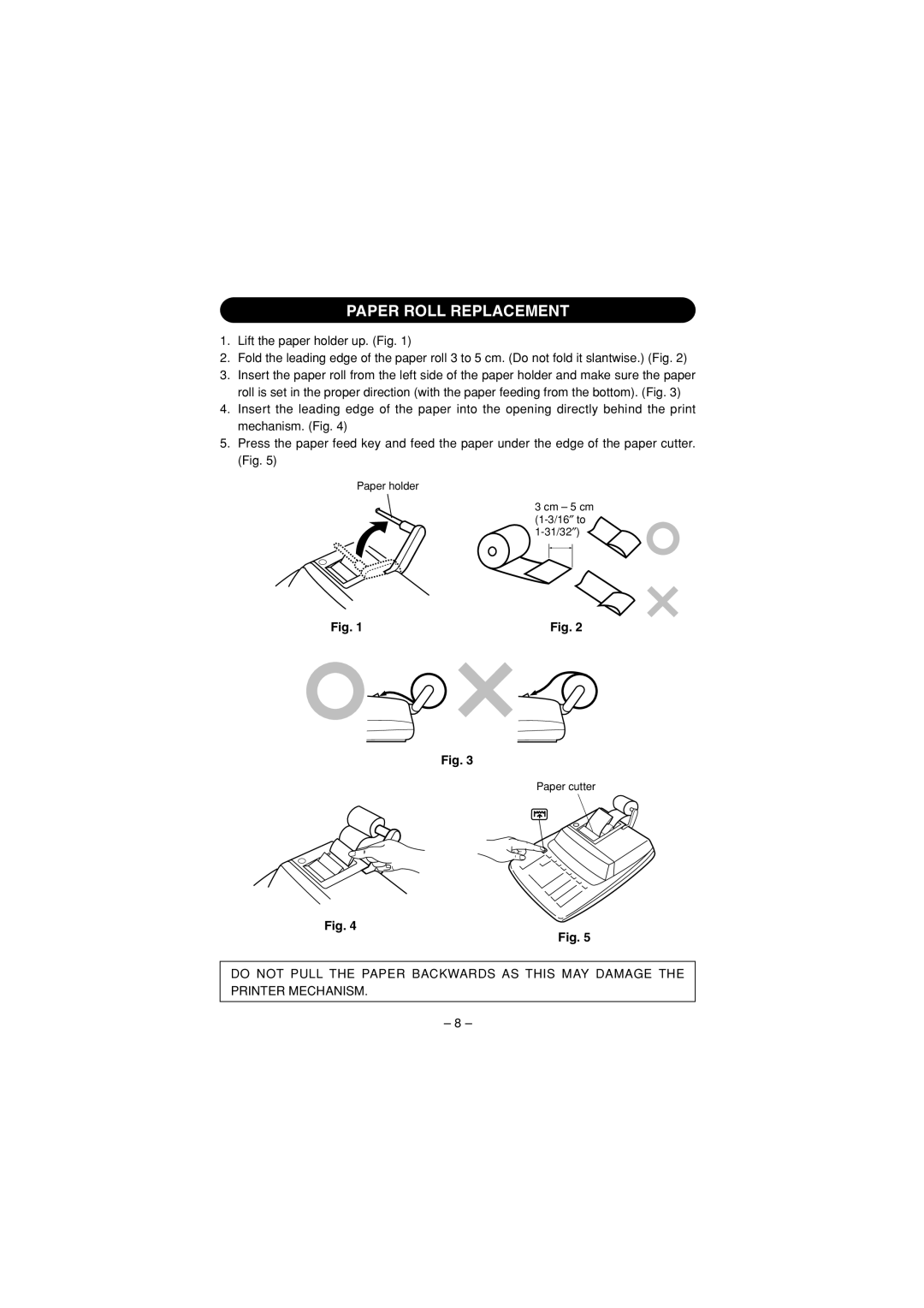 Sharp CS-2194H, CS-1194H operation manual Paper Roll Replacement 