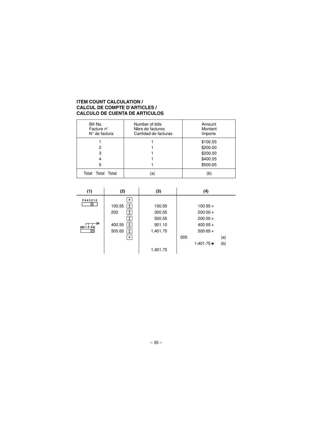 Sharp CS-1194H, CS-2194H operation manual Total Total 