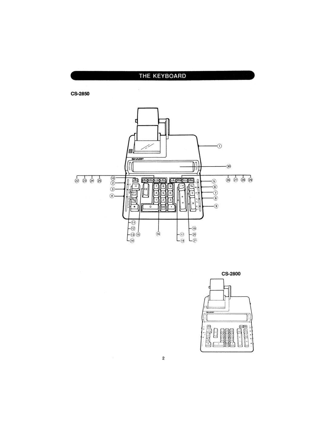 Sharp CS-2800, CS2850A manual 