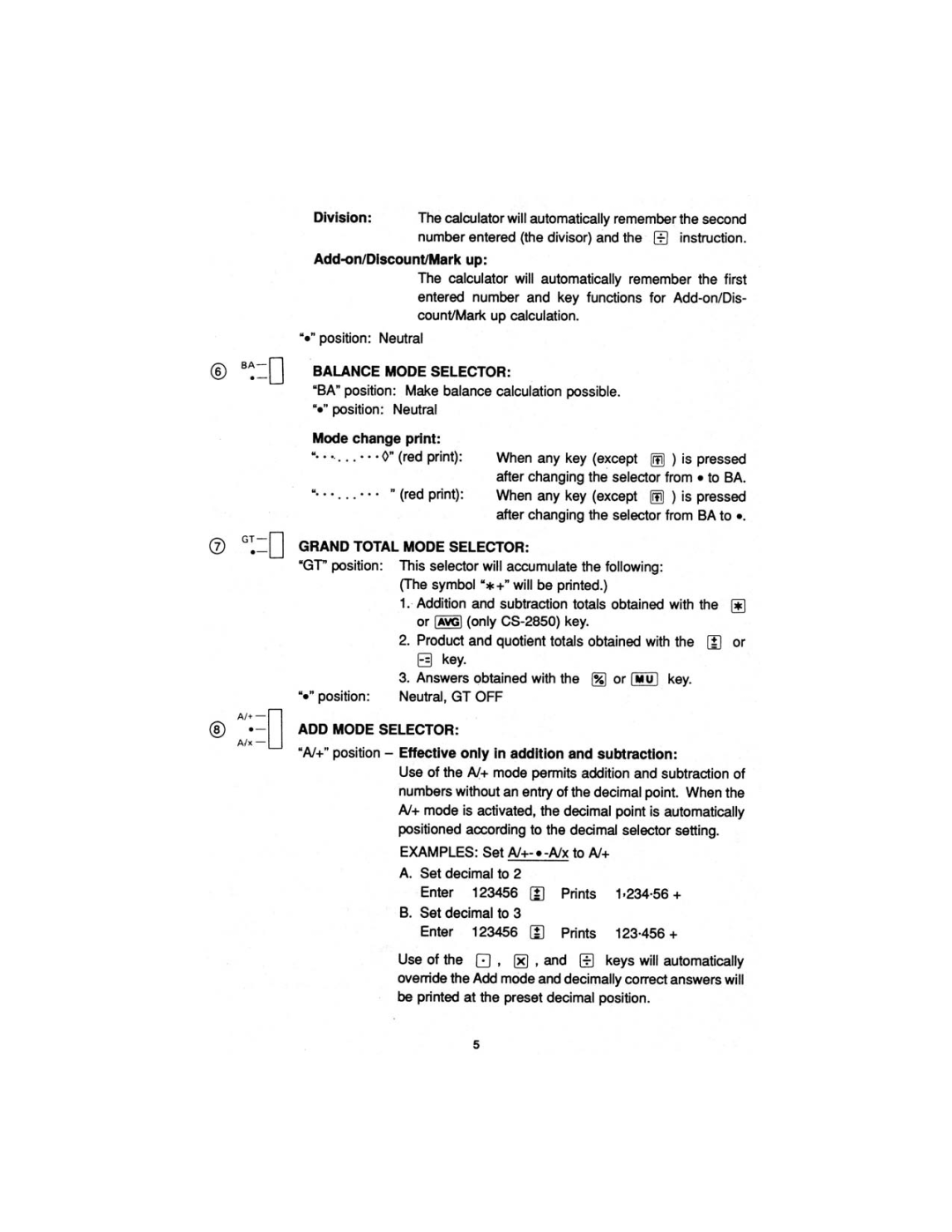 Sharp CS2850A, CS-2800 manual 